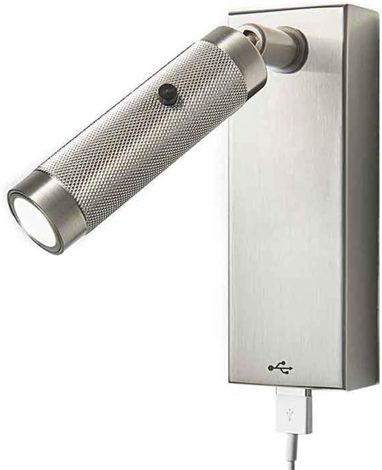 Apliques de pared para lectura junto a la cama con luz cálida LED