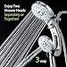 Hotel Spa AquaCare for California As-Seen-On-TV High Pressure Handheld Rain 50-mode 3-way Shower Head Combo with Adjustable Arm, Anti-clog Jets, Tub & Pet Power Wash, 6 ft. Stainless Steel Hose