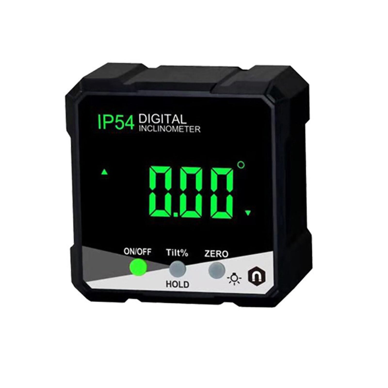 Bnvewr Green Digital Angle Finder, Mini Lcd Digital Inclinometer Angle Gauge Magnetic Protractor Slope Meter Electronic Goniometer Accurate Measurement,Inclinometer(Green)