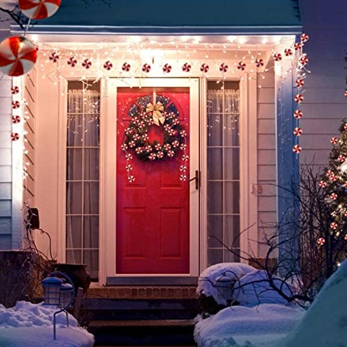 Cbebew Candy String Lights, 8.5Ft Fun String Lights With 10 Round Lollipop Light, Red Sweet Sugar Lights For Indoor Outdoor Home Bedroom Patio Halloween Thanksgiving Christmas Tree Decor, Green Wire #TOP4