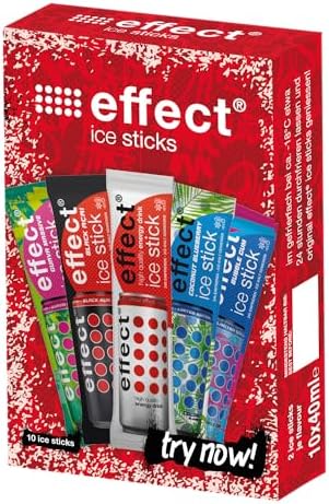 effect Ice Sticks Wassereis - 5 Energy Sorten, 10x40ml | Erfrischendes Energy-Wassereis am Stiel in 5 Geschmacksrichtungen zum Einfrieren, perfekt für heiße Sommertage und Partys