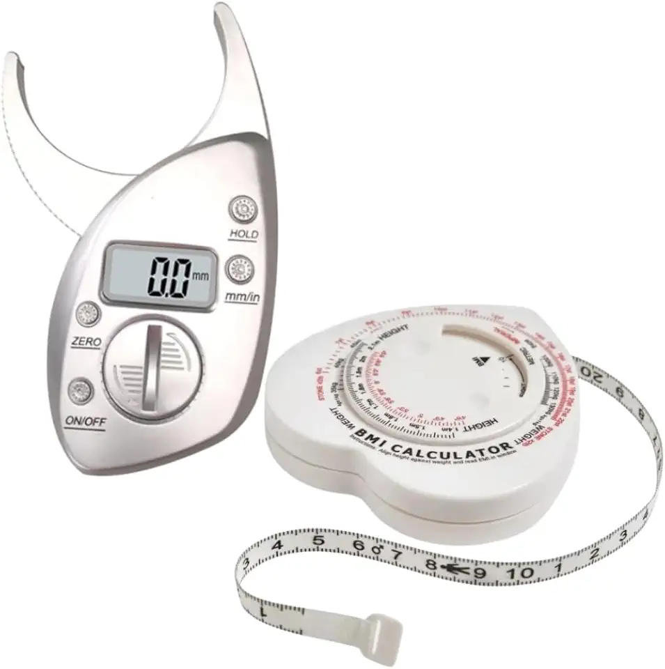 Adipômetro Digital + Fita Métrica Corporal | Ideal para Avaliação Física e Controle de Gordura Corporal