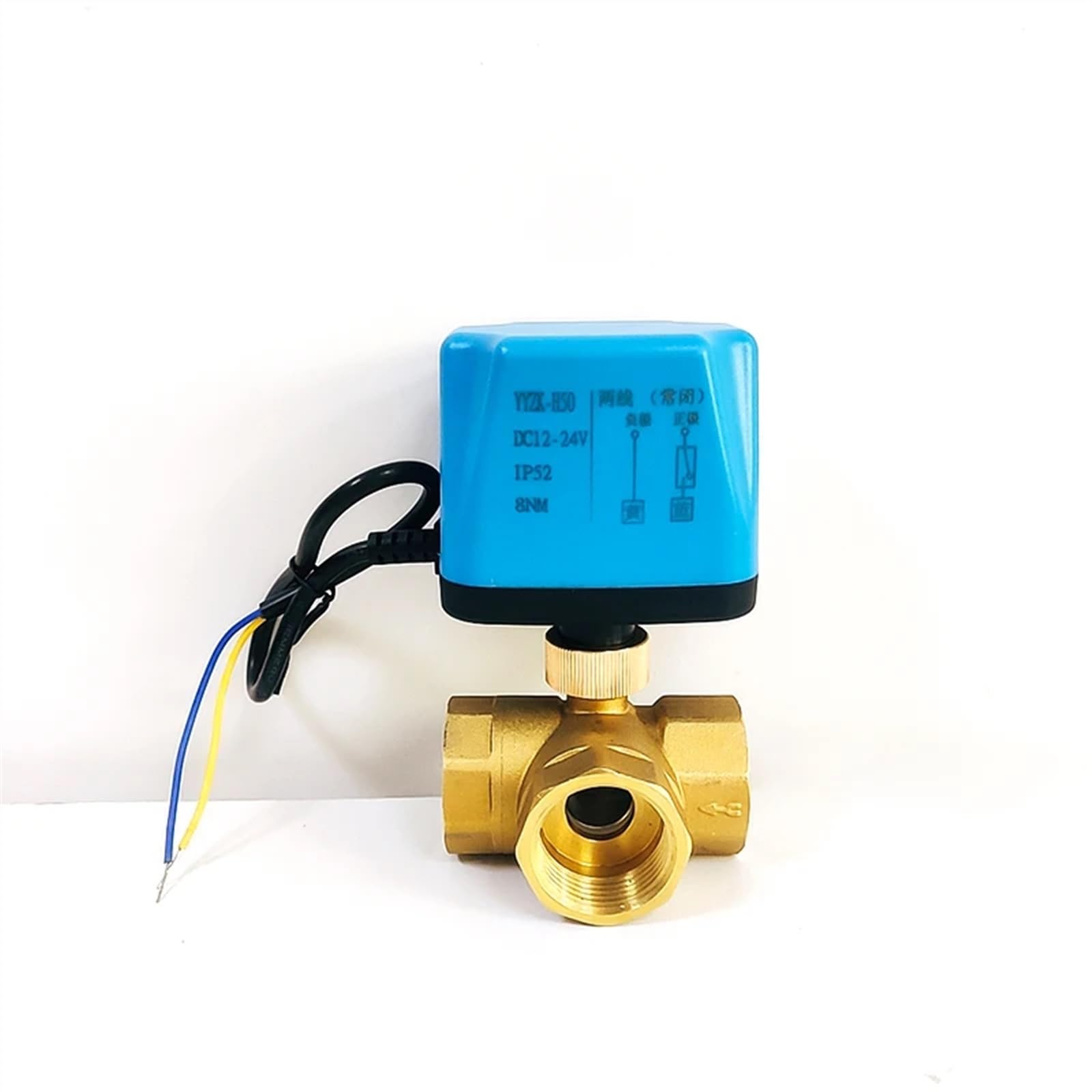 VSPPJYFG 1/2" 3/4" 1" 1-1/4" 1-1/2" Brass Electric Ball Valve Two Lines Three Way Normally Closed Normally Open 220V Switch Valve Wate(220VAC-NORMALLY OPEN,1.5 Inch)