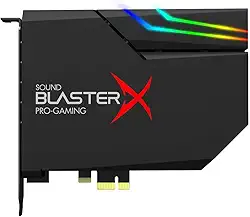 Creative Sound BlasterX AE-5 Hi-res SABRE32 Ultra-Class 32-bit/384kHz Placa de som para jogos PCIe e DAC com 1 fita de LED RGB, até 122dB SNR, fone de ouvido discreto Xamp Bi-amp, Option 1: Black with DDL and DTS