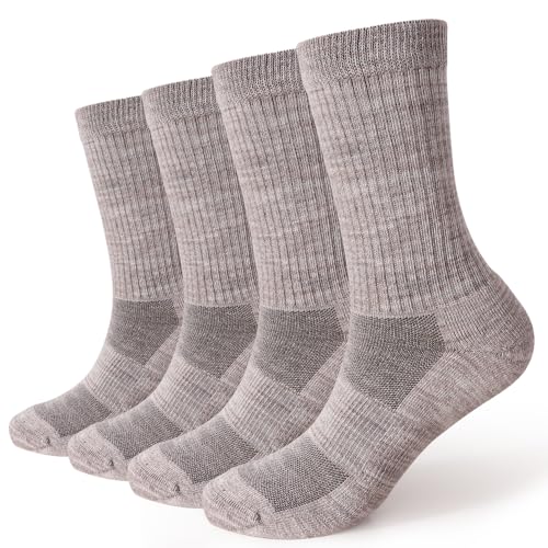 Image of EnerWear 4 Pack Women's Merino Wool Outdoor Hiking Trail Crew Sock