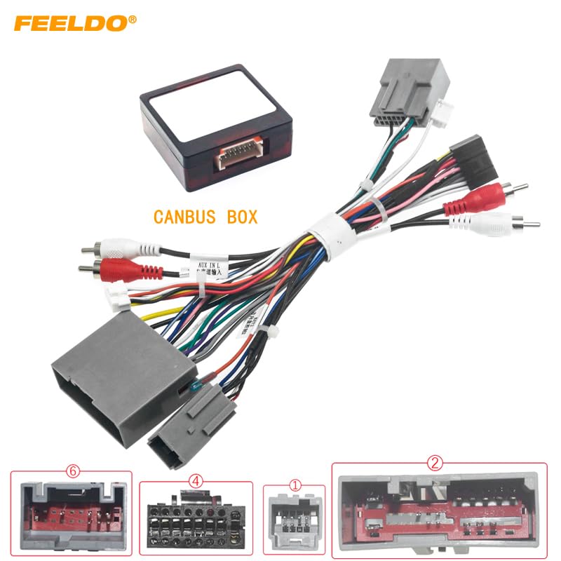 Car 16pin for Audio Wiring Harness with Canbus Box for Chevrolet Blazer for Ford Explorer Stereo Installation Wire Adapter #6496 - (Color Name: CANBUS Box Harness)