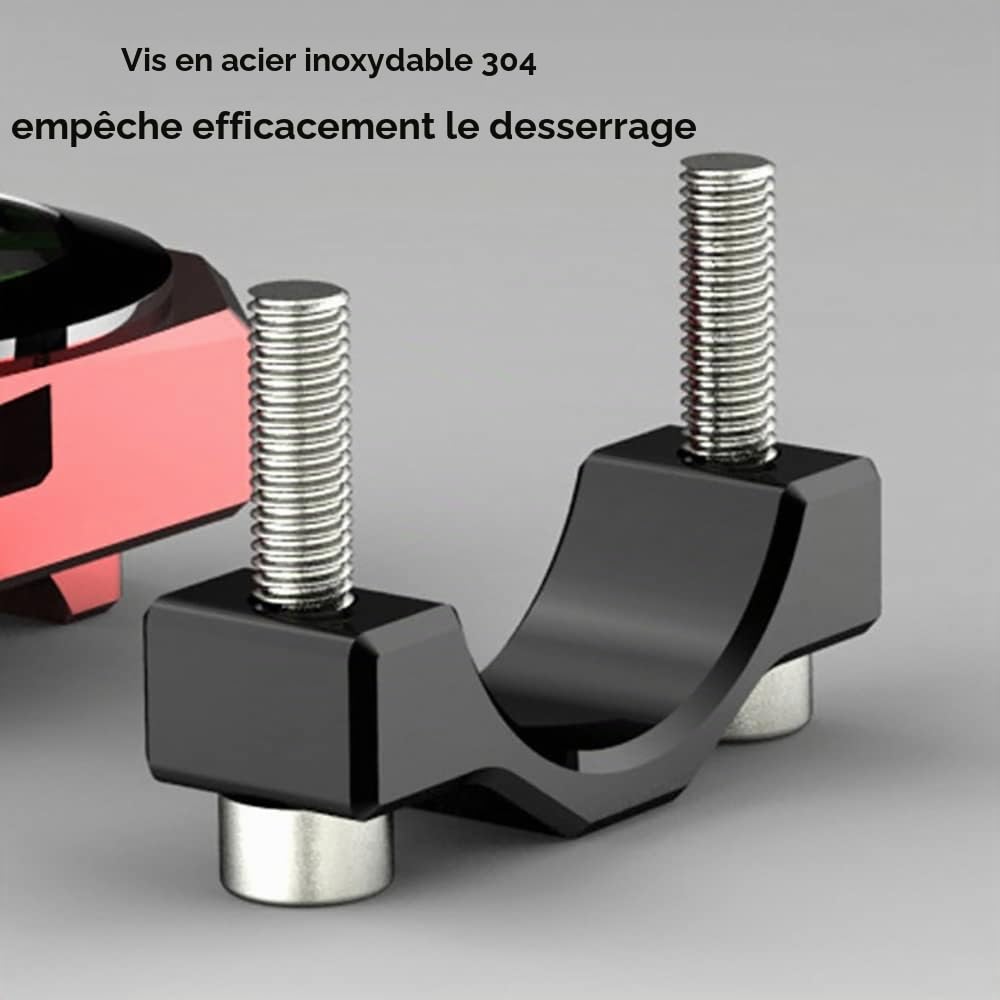 Riloer Jauge de thermomètre de guidon de moto, jauge de température en alliage lumineux étanche Compatible avec Yamaha Kawasaki Suzuki Honda, Noir