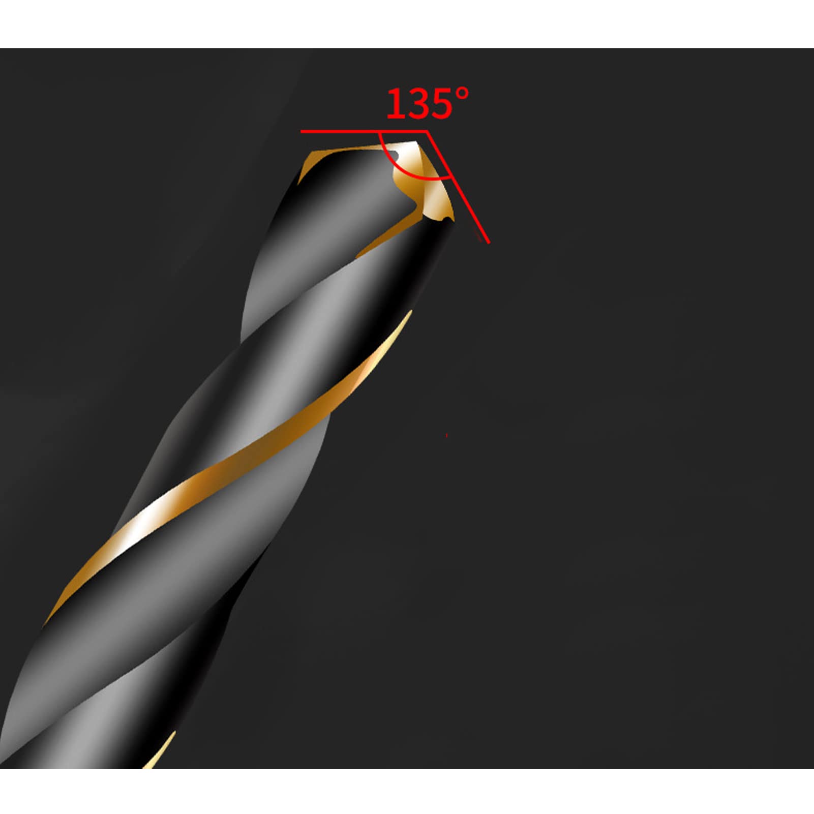 Punte elicoidali ridotte 12mm, HSS 4341 per ferro/rame/acciaio inossidabile/alluminio piastre perforazione
