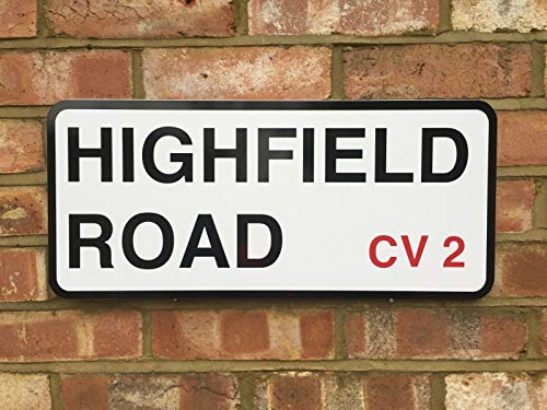 HNNT COVENTRY CITY HIGHFIELD ROAD STREET SIGN METAL STREET SIGN 8X12 INCHES