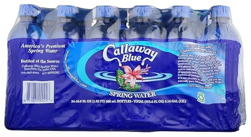CALLLAWAY BLUE Spring Water, 0.5 Liter (Pack of 24)