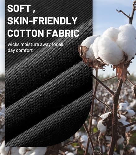 MIER Mens T Shirts Short Sleeve Crew Neck Cotton T-Shirts Casual Ultra Soft Tshirt Tops Classic Basic Tees, Breathable3