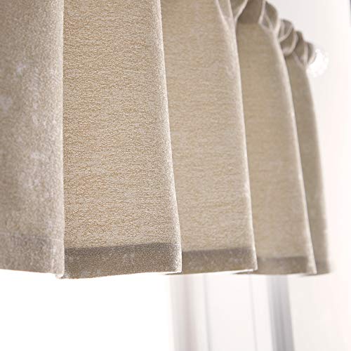 Martha Stewart Fresco Rod Pocket Window Curtain Valance, Champagne #TOP3