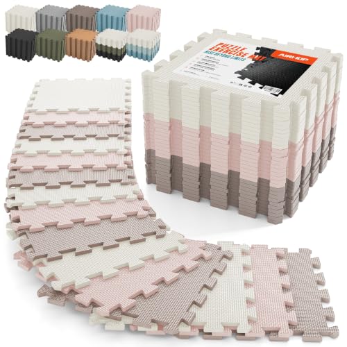 Image of AIRHOP 18 PCS Gym Floor Mat, EVA Foam Puzzle Gym Mat, High-Density Interlocking Foam Floor Tiles for Home Gym, Play Workout Garage Kitchen Flooring 12.6 inchx12.6 inchx0.4 inch