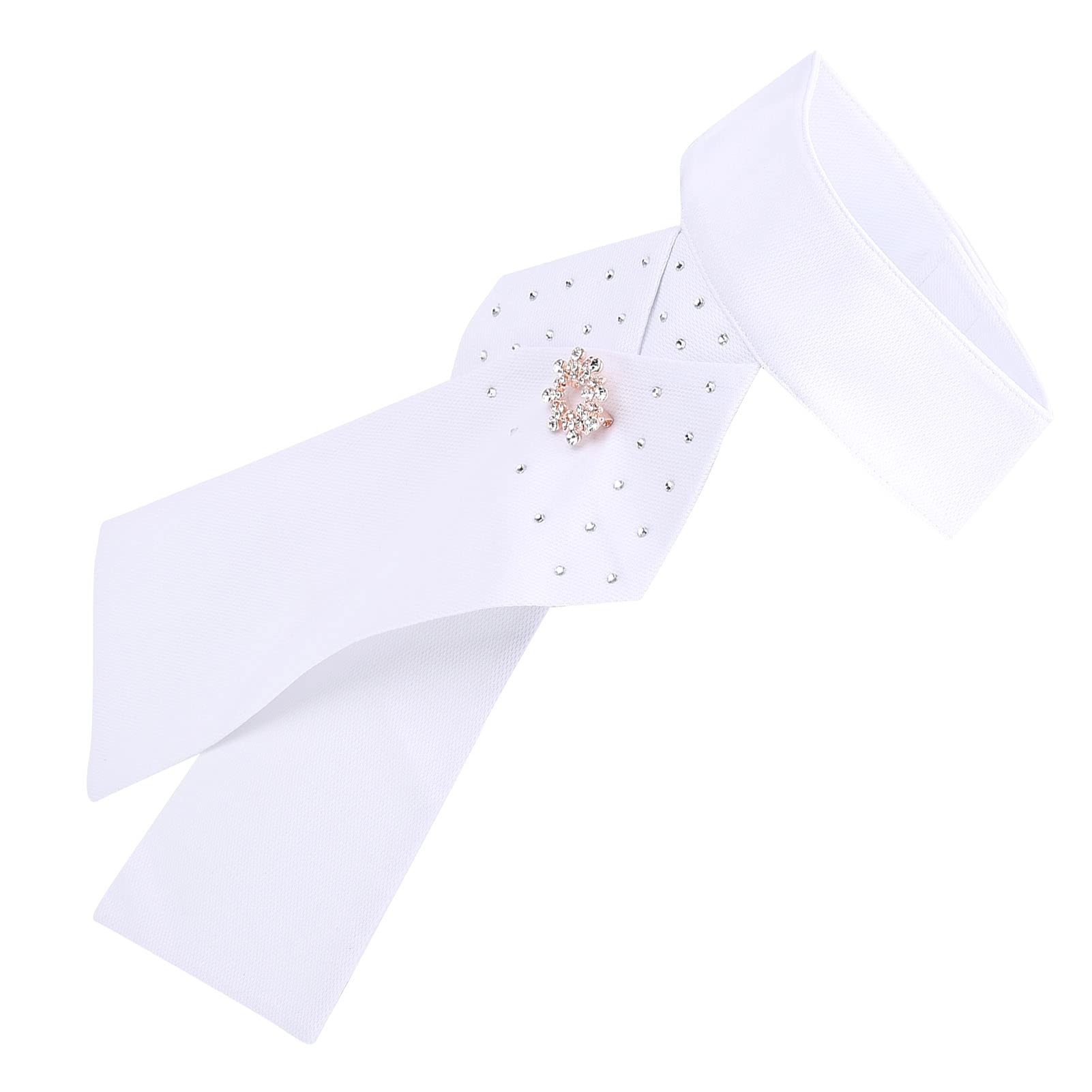 Bognajin Horse Riding Stock Tie, Equipment Necktie Collar, Women Dressage Riding Stock Tie, Equestrian Pre Tied Cotton Stock Tie with Handmade Brooch, Equestrian Pre Tied Cotton Necktie for Adult - Image 8