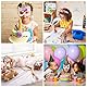 YOLOUP 24 Stück Einhorn Masken zum Kinder Basteln Leer Unicorn Papiermasken Malpapier mit Pinsel & Gummiband Kreatives Bastelset für Mädchen Jungen