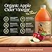 Mother Earth, Organic Apple Cider Vinegar with The Mother, Half Gallon, Fresh Pressed Organic Apples, OACV, ACV, Raw, Unpasteurized, Unfiltered (1/64oz Bottle)