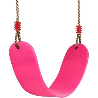 Elastic Children's Swing Colour EVA Soft Board U-Swing Board Swing Seat Swing Board Maximum Load Approx. 150 kg Swing for Children Garden Outdoor Pink