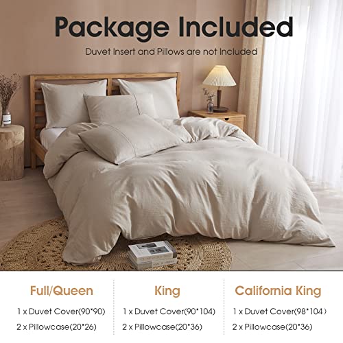Grassix 100% Linen Duvet Cover King Size, Super Soft French Linen Comforter Cover Breathable Duvet Cover For Hot Sleepers 1 Duvet Cover And 2 Pillowcases #TOP6