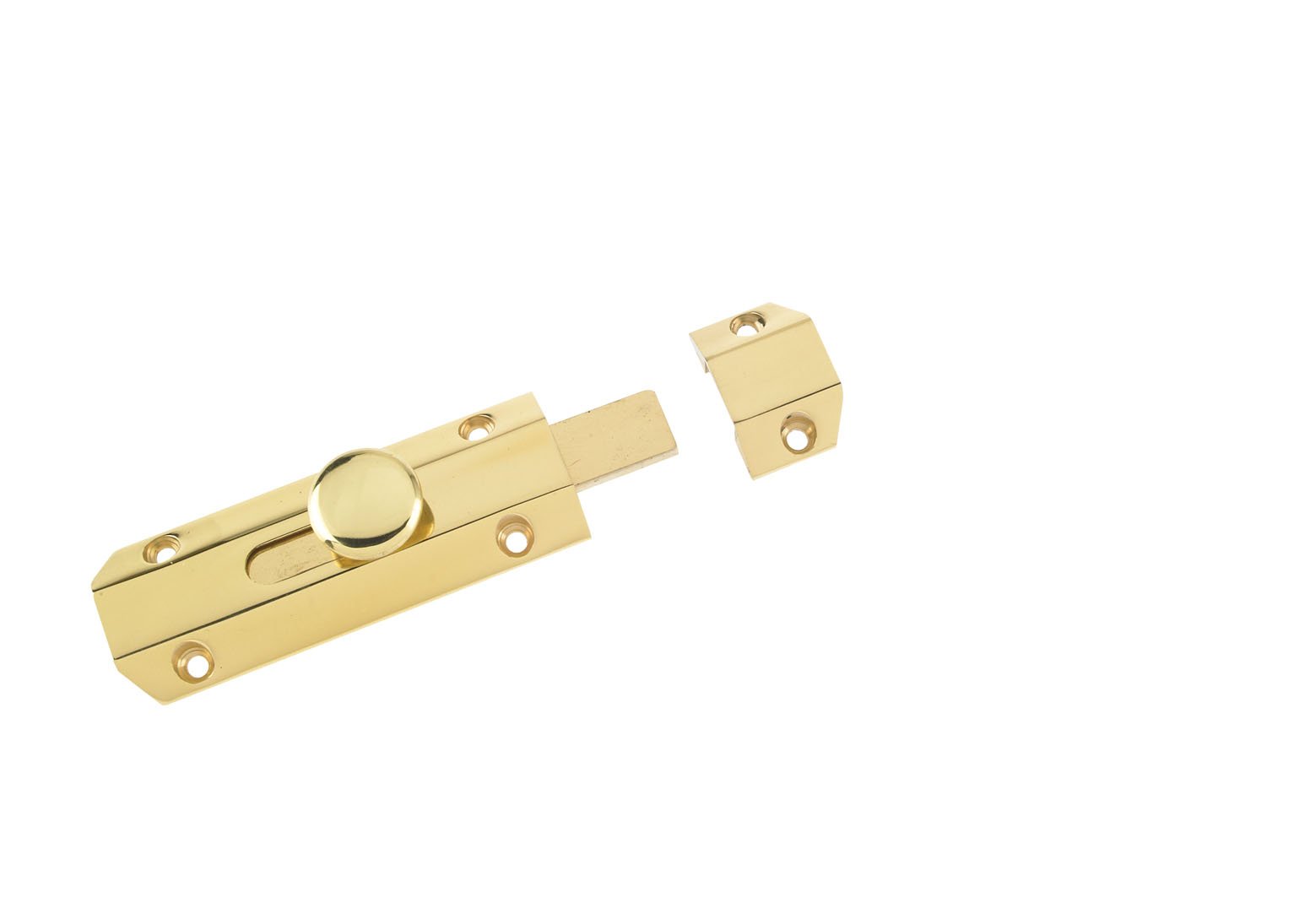 Zoo Polished Brass Zab100a 102Mm Heavy Duty Surface Bolt