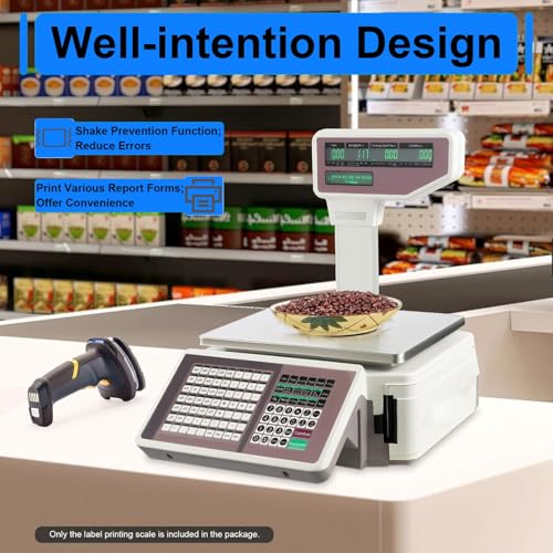 Báscula Comercial 30kg con Impresora y Conexión Ethernet miniatura 4