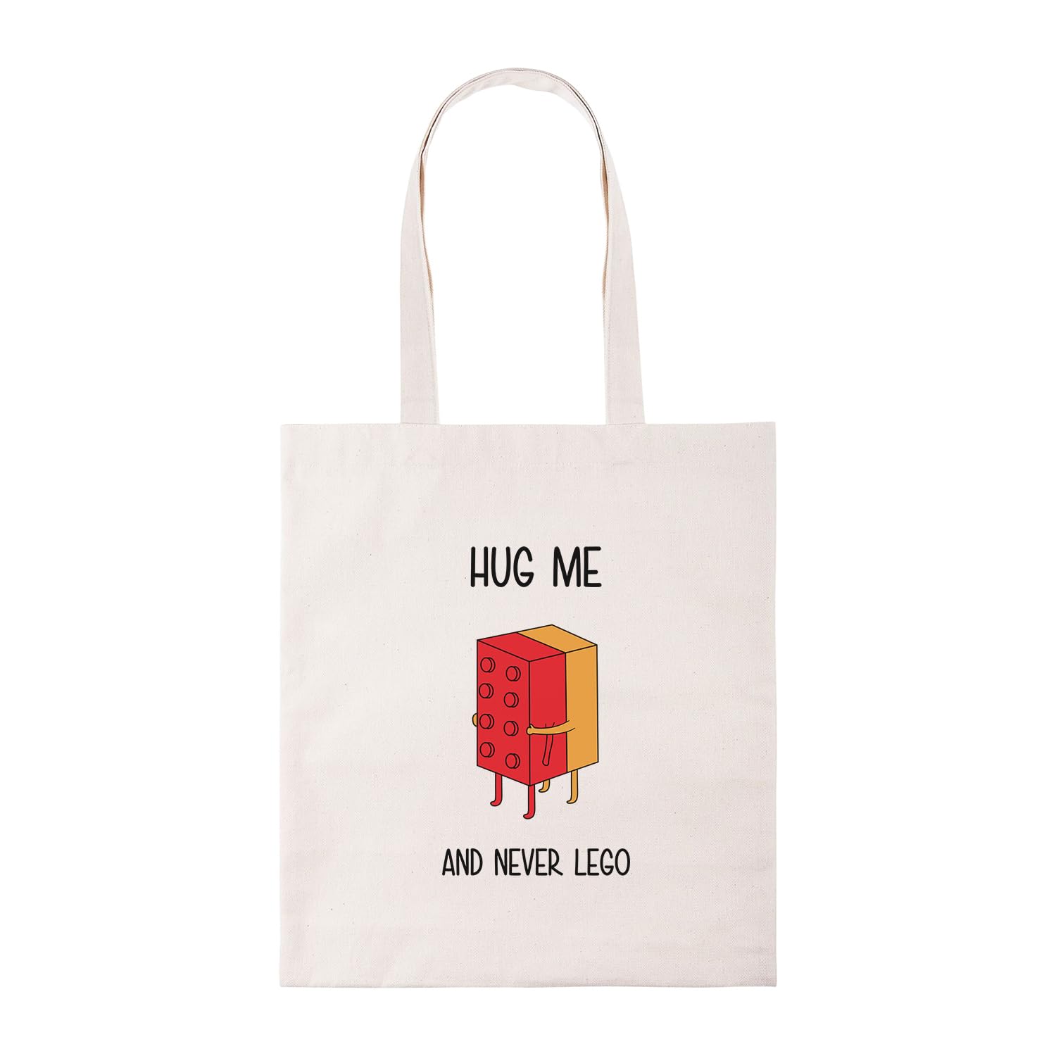 New Spirit Original Hug me and never le-go tote bag, shopping bag, shopper bag, beach bag, reusable bag, cute bag