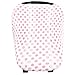 Baby Car Seat Cover Canopy and Nursing Cover Multi-Use Stretchy 5 in 1 Gift "Claire" by Copper Pearl