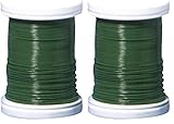 Rayher Fil di Ferro per Fiori, Verde Scuro, 0,30 Mm Ø, Spoletta 100 M, Bus.Blis 1 Pz, 2425213 (Confezione da 2)