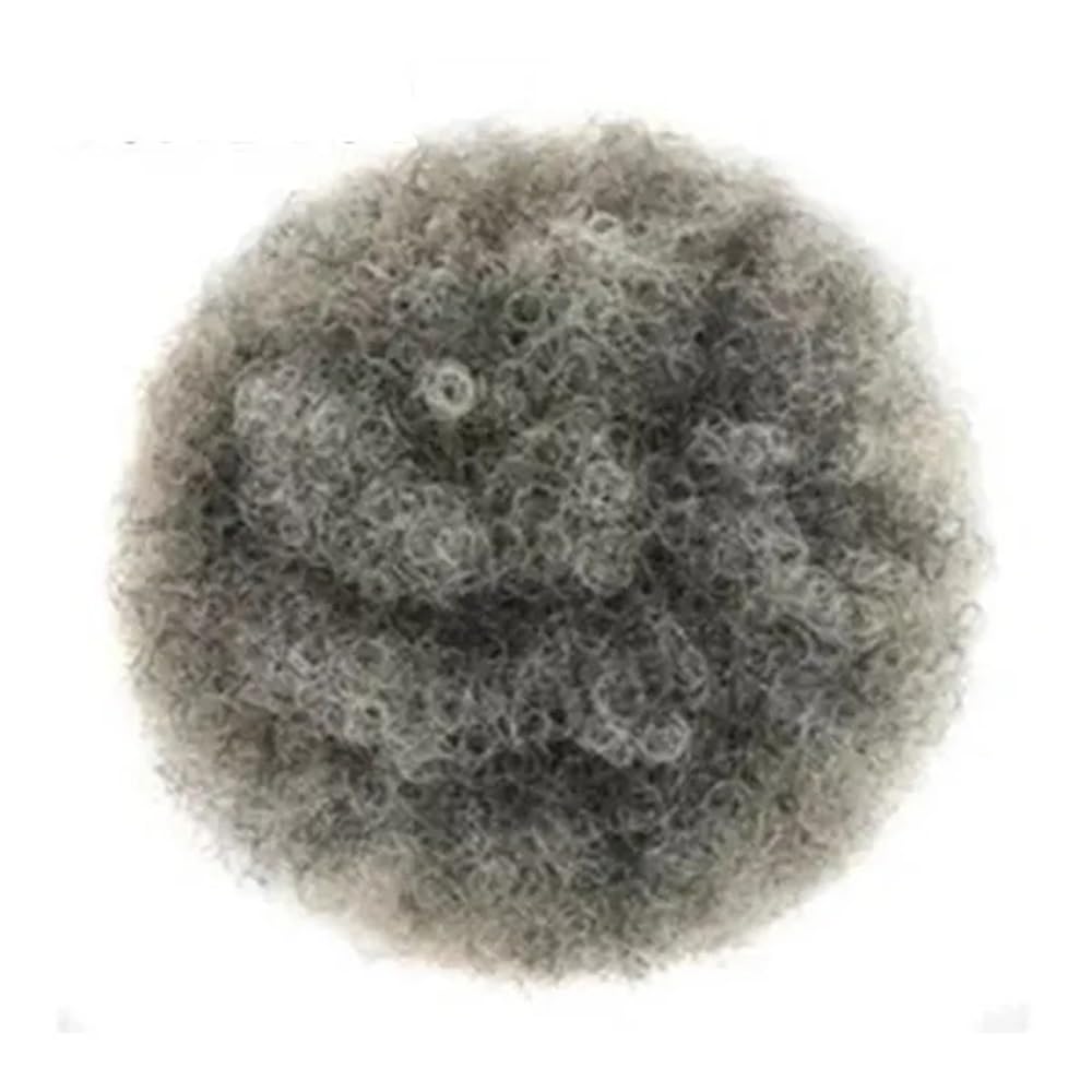 QRSTUVXZY Black Women Short Kinky Curly Synthetic Afros Puff Drawstring Ponytail Extension for Afro Bun Extension Hairpieces(Dark Grey)