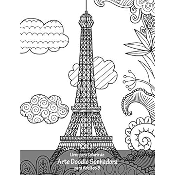 Capa do livro Livro para Colorir de Arte Doodle Sonhadora para Adultos 3