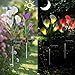 TONBUX Outdoor Solar Garden Stake Lights Solar Powered Lights Waterproof Multi-Color Changing LED Solar Landscape Decorative Lights for Patio, Backyard, Pathway (2 Pack Calla Lily, Purple and White)