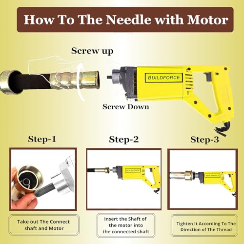 Image of 1260 -WTT Electric Concrete Vibrator 35mm Handheld Cement Soil Mixer Built-in Cement Vibrator Construction Tools with 1.5 needle B2