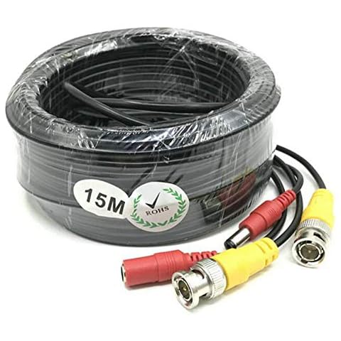 BW 15M BNC Video Power Cable for CCTV Cover