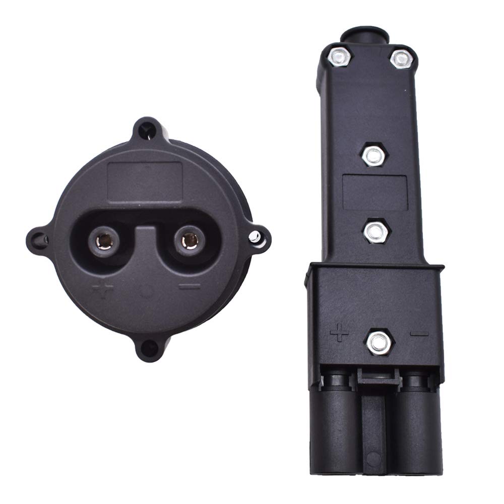 48V MAC DC Charger Plug Powerwise Receptacle Fit for Yamaha Electric G19/G22 US