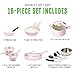 GreenLife 16 Piece Nonstick Cookware Set, Soft Grip Non-Toxic PFAS-Free Ceramic Pots & Pans, Dishwasher & Oven Safe, Frying, Sauce, Saute, Utensils, Glass Lids, Stay-Cool Handles, Wobble Free, Pink