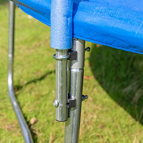 Trampoline 14FT, Outdoor Trampolines with Enclosure Net & Ladder, Recreational Trampoline for Kids and Adults, Heavy Duty Trampoline for Backyard, ASTM Approved, Blue