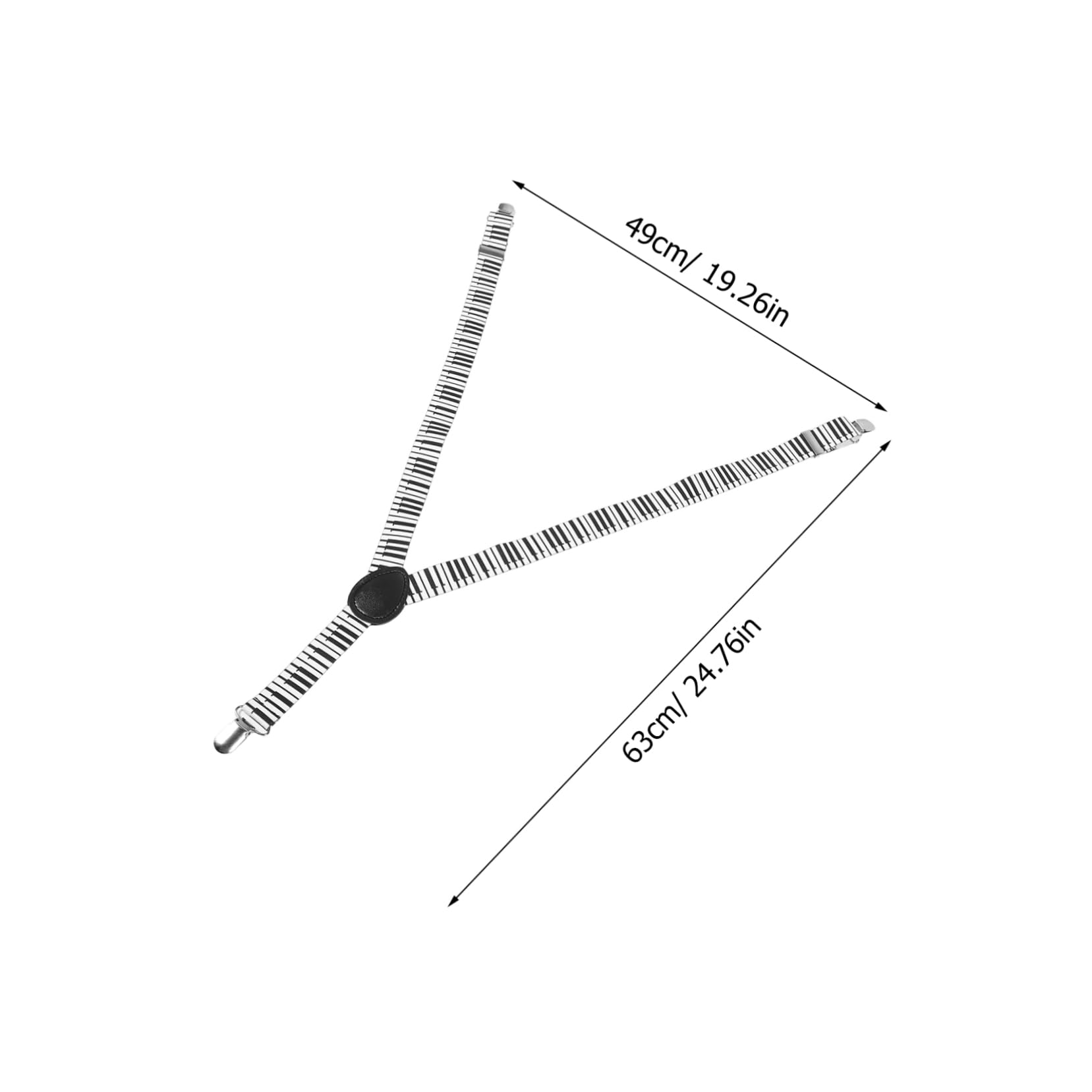 Veemoon Adjustable Boys and Girls Suspenders 2 Pcs Wide Piano Key Print Y-back Elastic Boys Suspenders for School Play