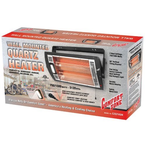 Comfort Zone CZQTV5M Ceiling Mounted Radiant Quartz Heater with Halogen  Light Included - 2pk : Amazon.ca: Home