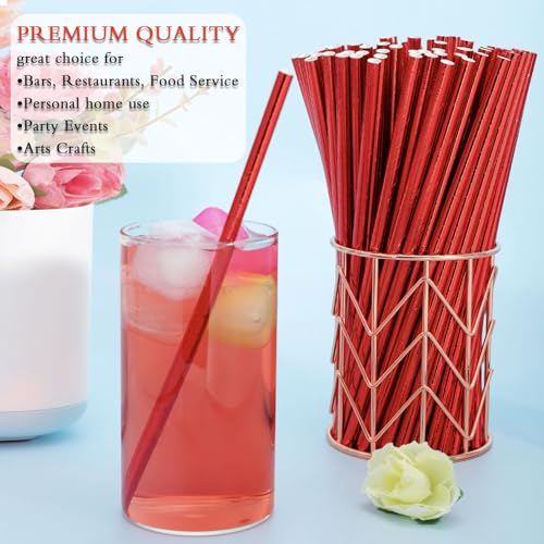 100 Pitillos de Papel Rojos Biodegradables Jeffbaubl miniatura 4