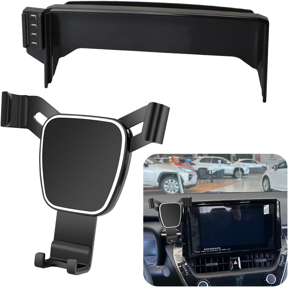 Car Phone Holder for Toyota Corolla 2020-2026，Toyota Corolla Cross 2022-2026 Hybrid 【Only 8 inch Screen，Not Fit 10.5 inch】Auto Accessories Navigation Bracket Interior Decoration Mobile Cell Mount case