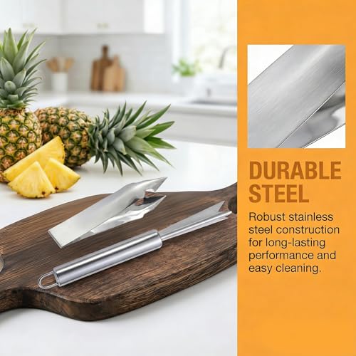 Image of 4Pcs Pineapple Eye Remover, Pineapple Cutter Tool for Home Kitchens and Outdoor Activities, Multifunctional Fruit Slicer Corer for Peel Peeler Pinapple Cut Kitchen Tools and Accessories