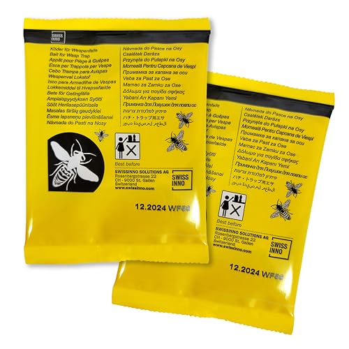 SWISSINNO Recambios de Cebo para Trampa de Avispas – Set de 2 Sobres listos para Mezclar con Agua – Compatible con Trampa SWISSINNO