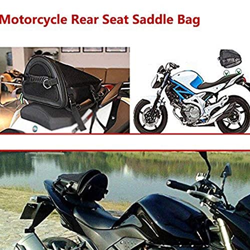 Bolsa trasera para asiento de motocicleta, bolsa deportiva impermeable para asiento trasero, bolsa de cola para moto, mochila para moto, bolsa de tanque expandible para asiento miniatura 6