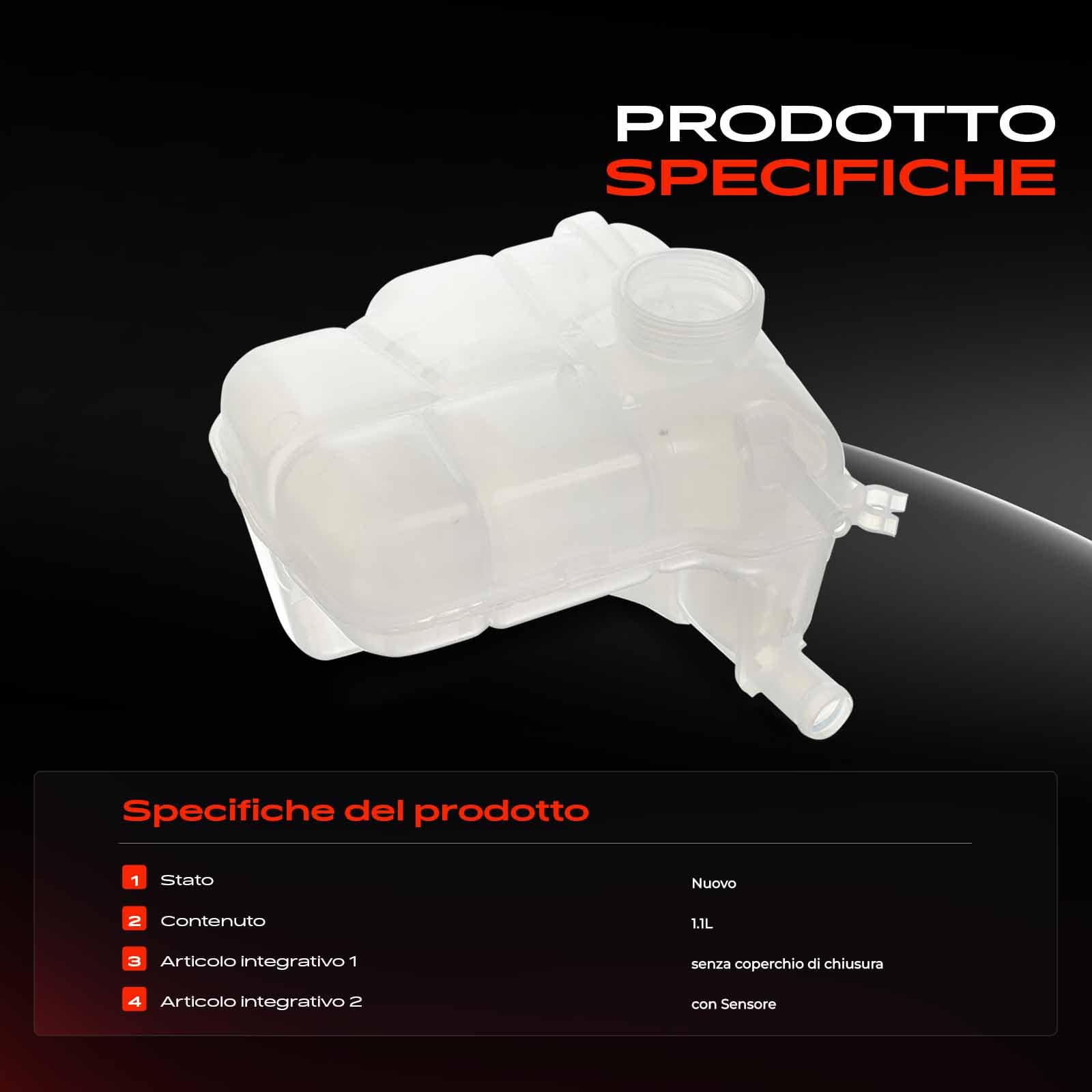 Frankberg Serbatoio di Espansione Refrigerante Compatibile con Astra H A04 1.8L Astra J Caravan P10 1.4L Astra J GTC 2.0L Astra J Berlina 1.4L Astra J Berlina 1.6L Replace# 1304019