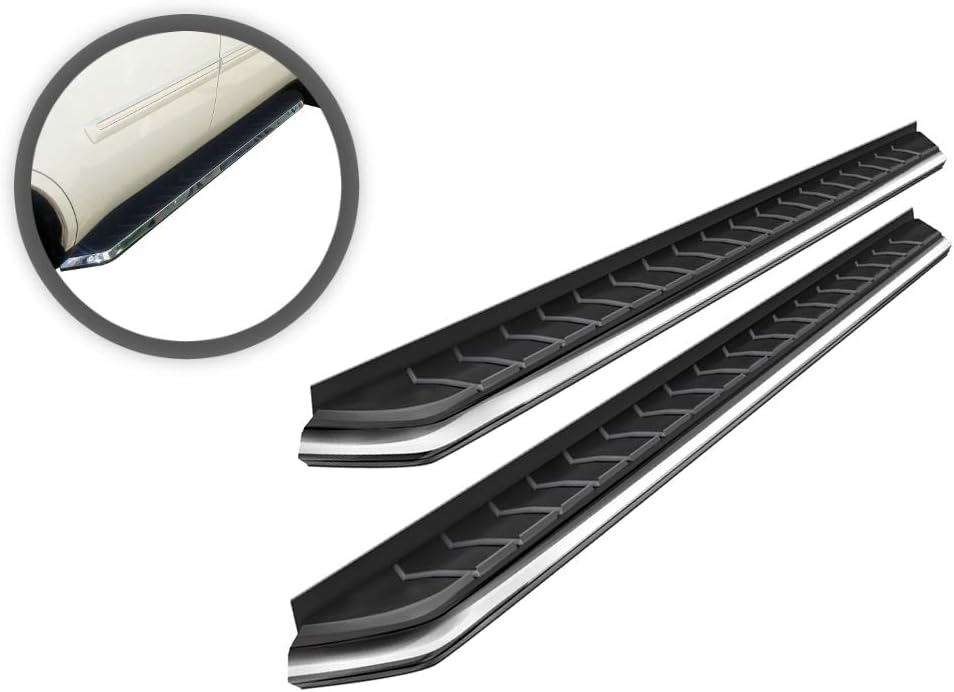 VANGUARD VGSSB-1168-2171AL Black F1 Style Running Boards | Compatible with 19-25 Subaru Ascent