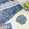 CALFOVERA 100 Sets Blue Turquoise Rapid Rivets Studs 8.5mm DIY Leather Brass Mushroom Flat Tandy Back Rivets with Nails Nailhead Screw Back Spike Studs for Belt Boots Jacket Garment #3