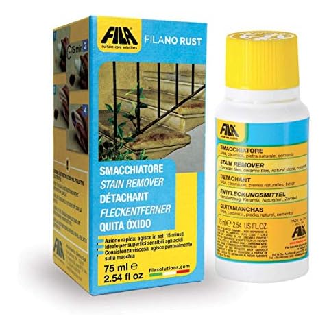 FILA, NoRust, Stain Remover, Removes Rust from Marble, Granite, Natural Stone, Agglomerates, Porcelain Tiles, Terracotta and Concrete, 75ml Cover