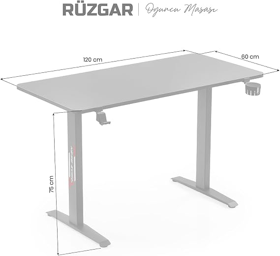 xDrive Wind Player Desk Black (120x60)