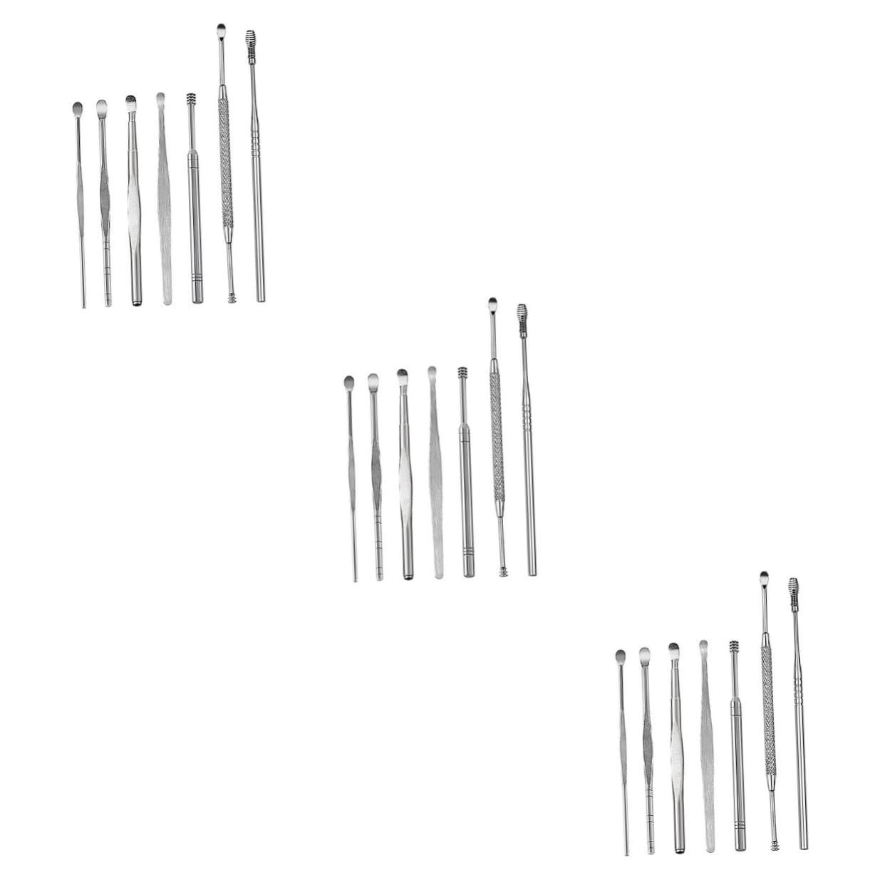21pcs Stainless Steel Ear Wax Cleaner Tools Ear Wax Removal Accessories for Home Care Storage Box