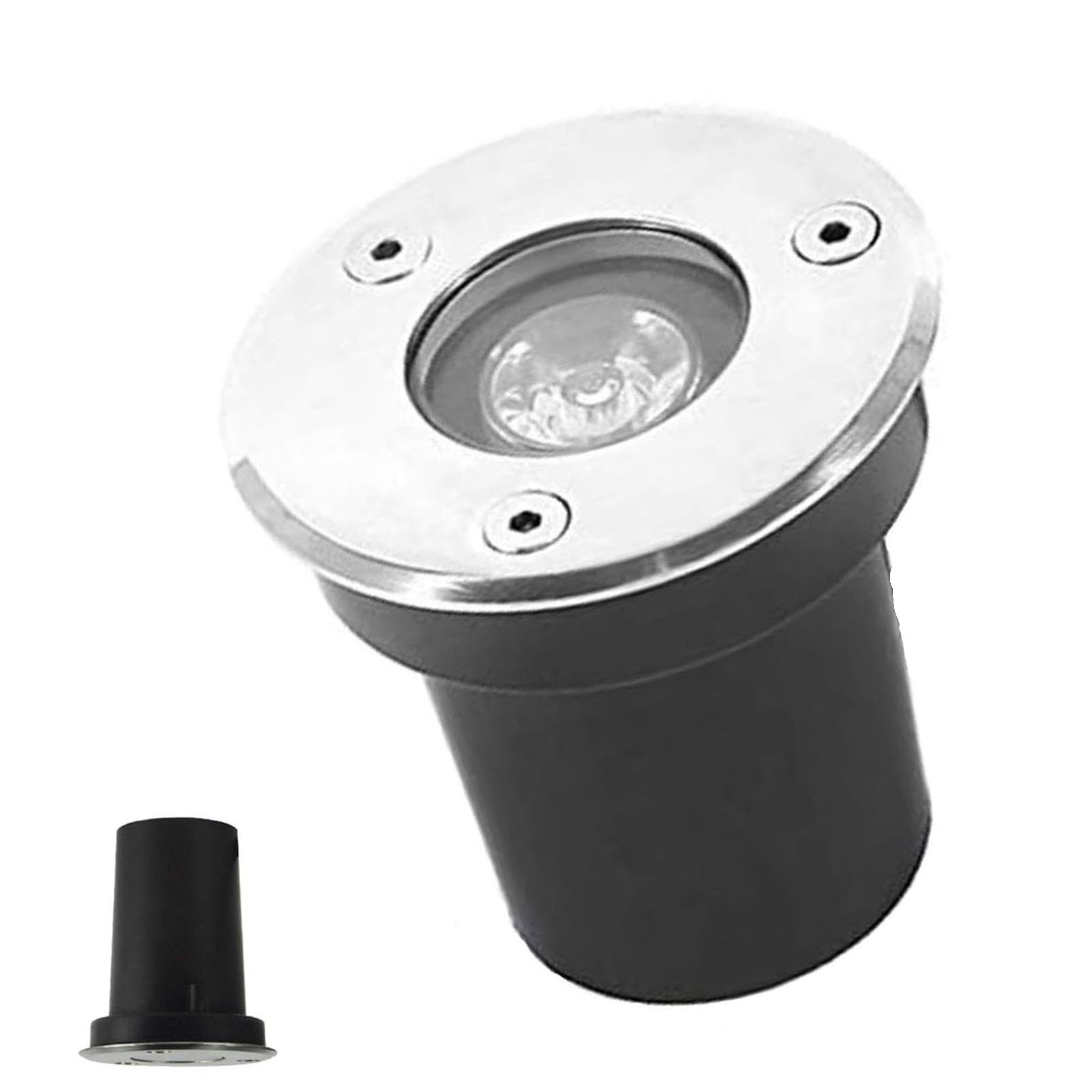 Ultracienka lampa podziemna LED 1 W – zewnętrzna lampa ogrodowa LED, wodoodporna IP67, reflektor LED ze stali nierdzewnej 304, wpuszczane oświetlenie basenowe LED, do ośw,Yellow-85~265V