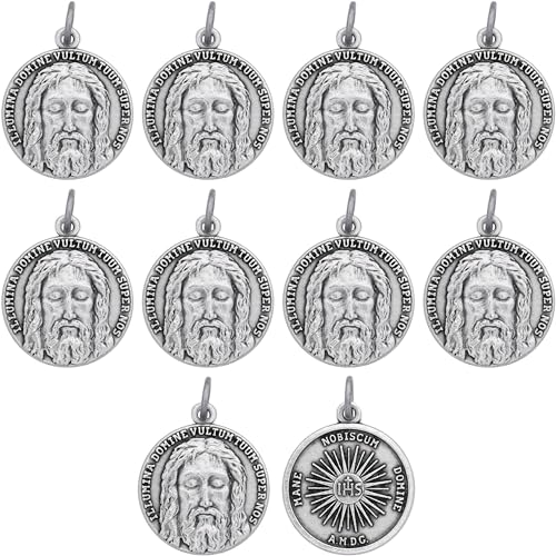 10 pack Holy Face Medals Veil Shroud of Jesus - Genuine Made in ITALY2